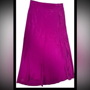 Rails XS Skirt Purple Slit High Waist Fuchsia Pink Skirt Glam Midi XS classy